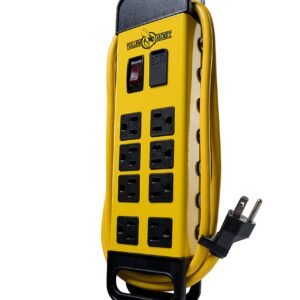 Yellow Jacket 8-Outlet Yellow Metal Power Block with 6 Ft. Cord