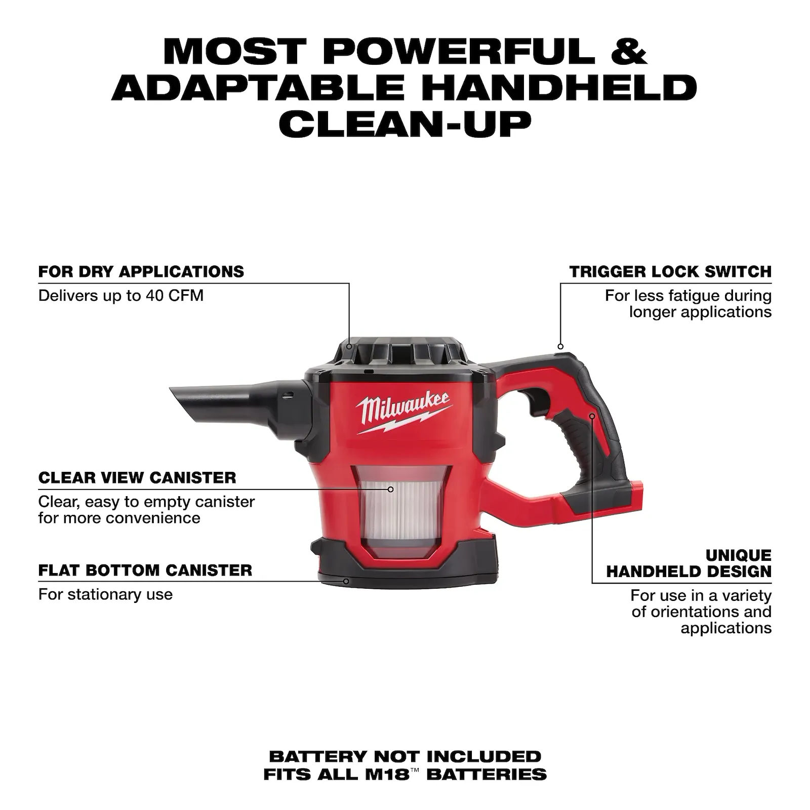 Milwaukee M18 Compact Vacuum | 0882-20