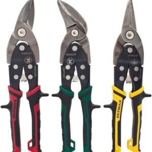 Stanley 3 Piece FatMax Aviation Tin Snip Set with Chrome Molybdenum Steel Blades, Auto Retractable