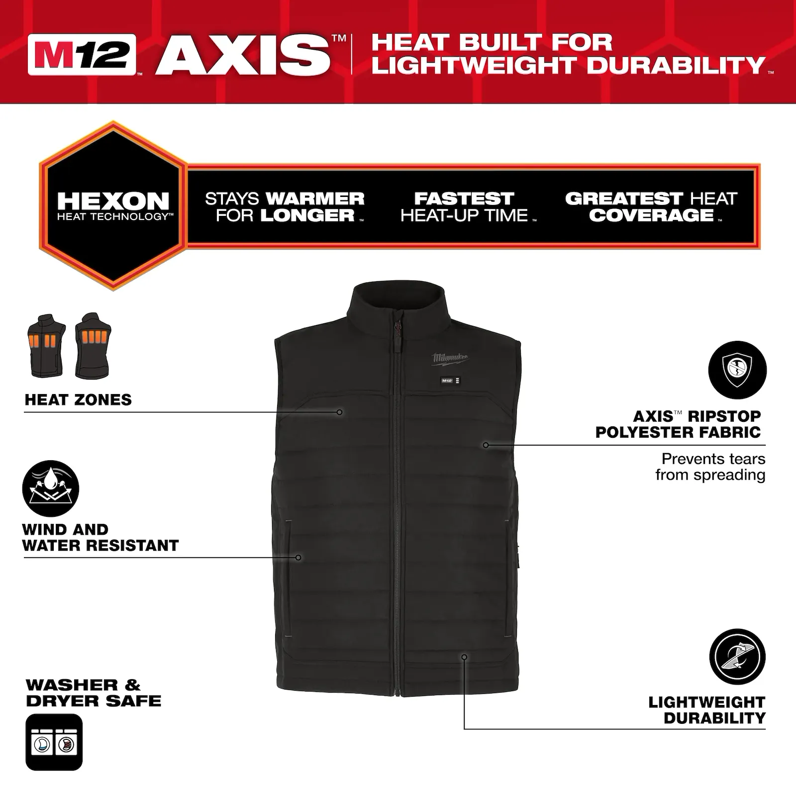 Milwaukee M12™ Heated AXIS™ Vest Kit | M300-21