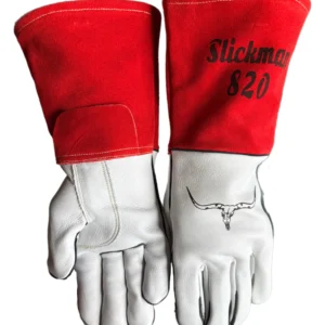 Limited Edition Red Slickman 820 Cowhide Welding Gloves