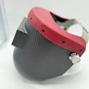 Snakebelly Techniweld Red Top Hood - Carbon Fiber Welding Hood