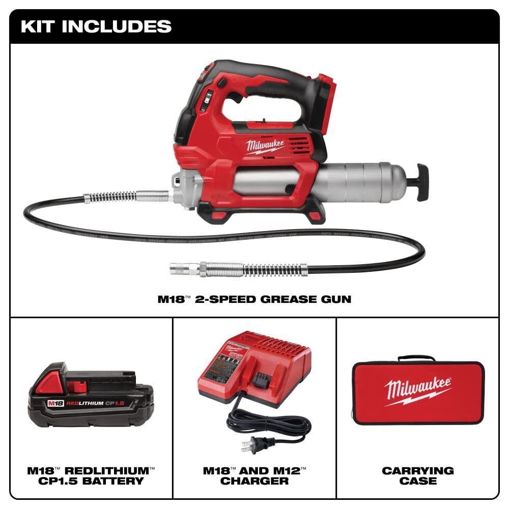 Milwaukee Cordless 2 Speed Grease Gun Kit | (2646-21CT)