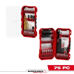 Milwaukee 75 PC SHOCKWAVE™ Impact Duty Drill, Drive & Fasten Set | 48-32-4098