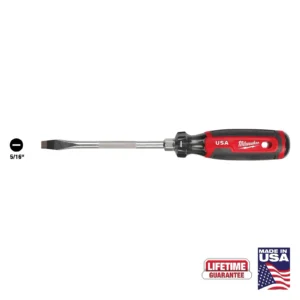 Milwaukee 3/8" Slotted 8" Cushion Grip Screwdriver (USA) | MT209