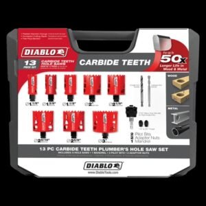 Diablo 13 pc Carbide Plumbers Hole Saw Set DHS13SPLCT