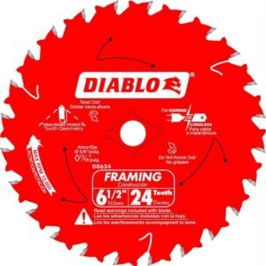Diablo 6-1/2" x 24-Teeth Framing Saw Blade for Wood (1 piece)D0624A