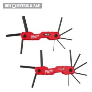 Milwaukee 17-Key Folding Hex Key Sets - SAE/Metric 48-22-2183