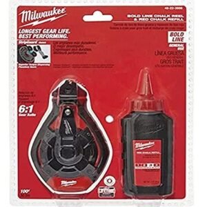 Milwaukee 100ft. Bold Line Chalk Reel Kit with Red Chalk  48-22-3986
