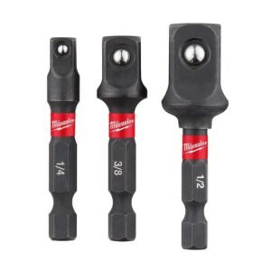 Milwaukee SHOCKWAVE Impact Duty 1/4” Hex Shank Socket Adapter Set (3Pc) 48-32-5033